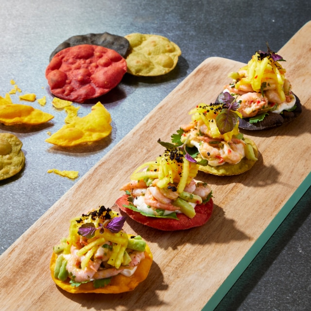 Mini rejetostadas med Lime-mayo Mini rejetostadas med Lime-mayo